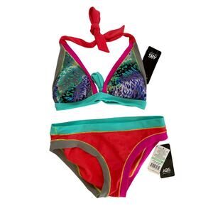 ABS 2-Piece Multicolor Swimsuit – Size S – New with Tags
